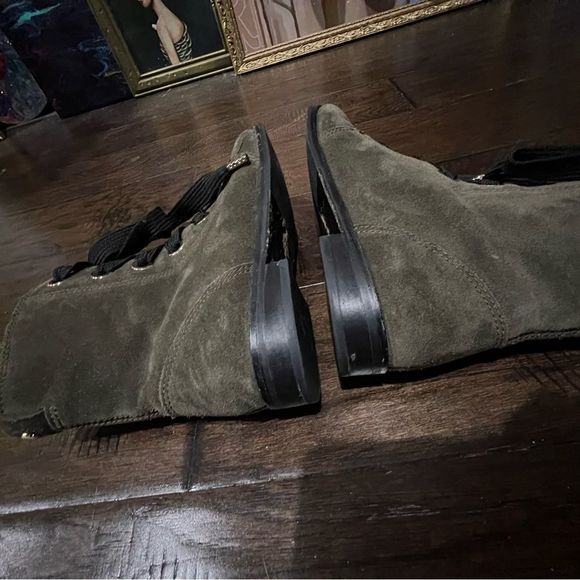 Kate Spade Raquel Suede Lace-Up Booties S : 6 Olive Green - Picture 14 of 16